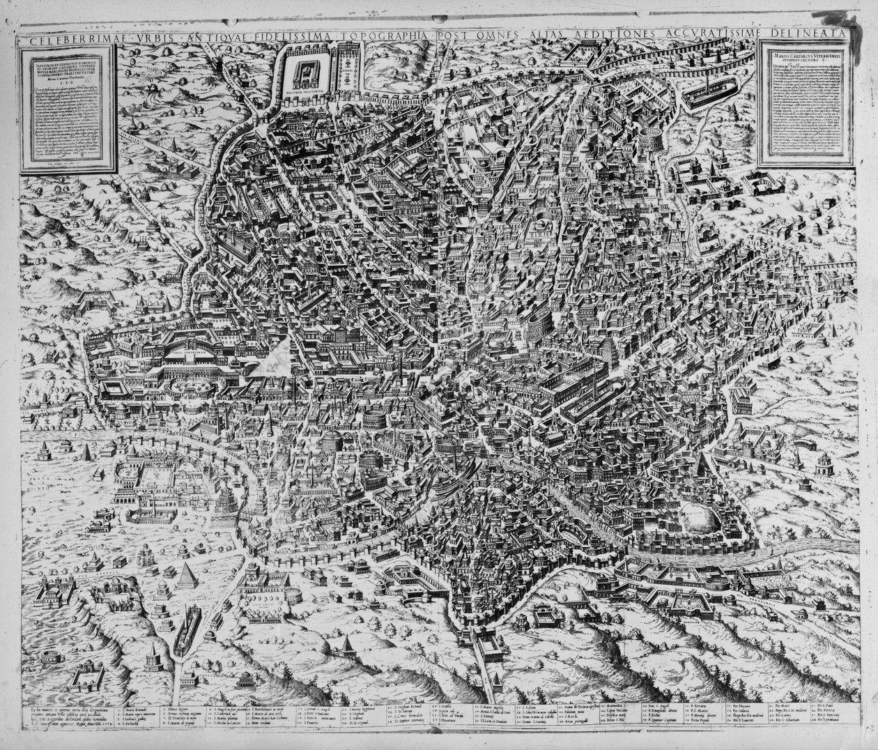 Mapa de Roma, 1579 de Mario Cartaro