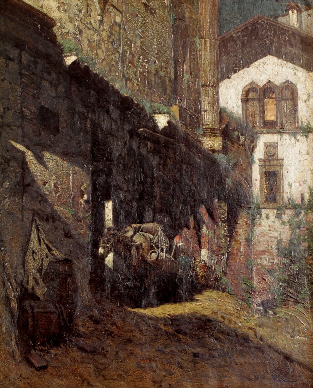 Sobras úmidas e frágeis do Templo de Apolo em Terracina de Mario de Maria