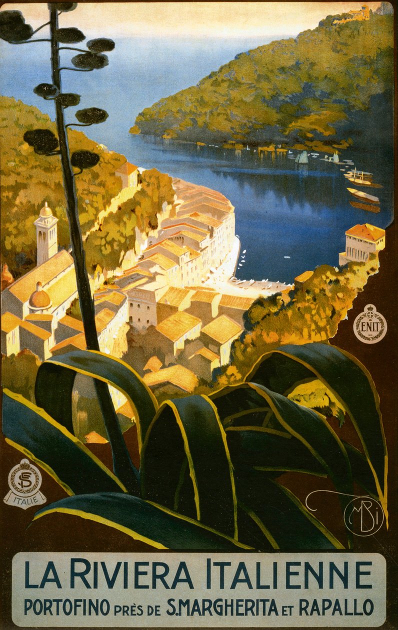 Anúncio da revista La Riviera Italienne de Mario Borgoni