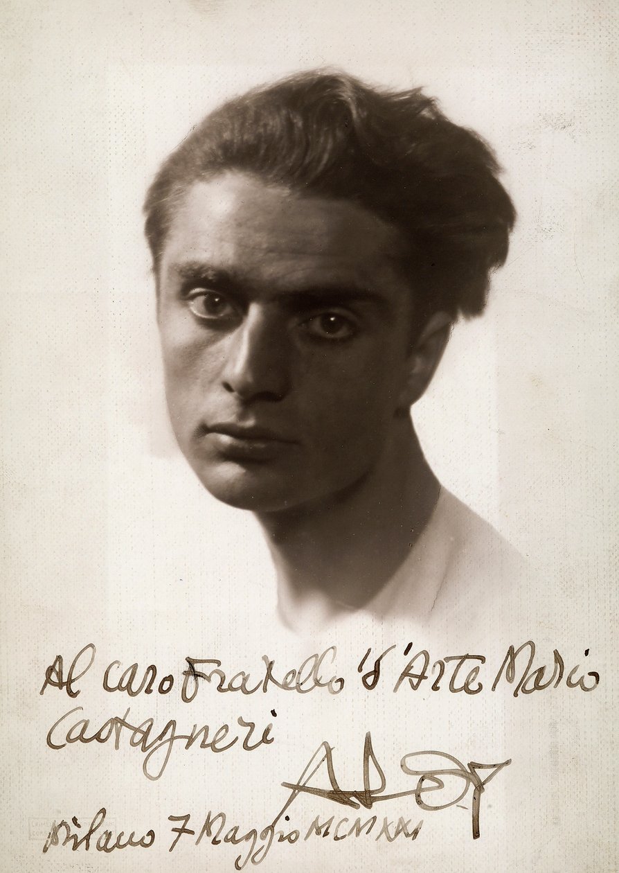 Retrato do pintor Roberto Aloy, 07/06/1921 (foto a p/b) de Mario Castagneri