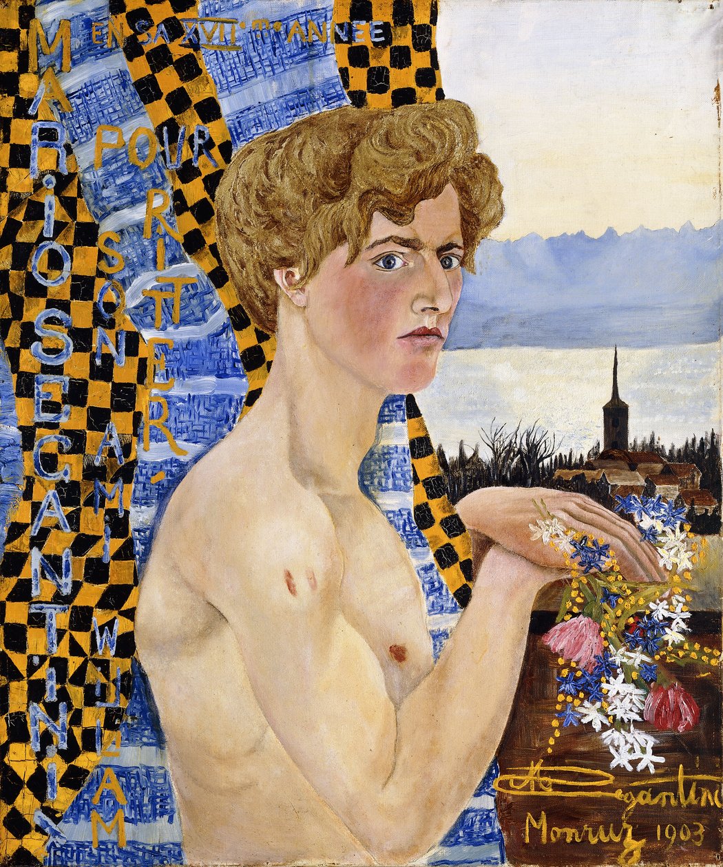 Auto-retrato, 1903 de Mario Segantini