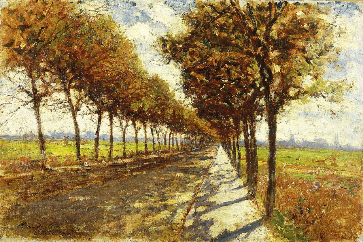 Avenida arborizada em Bremen, 1912 de Mario de Maria