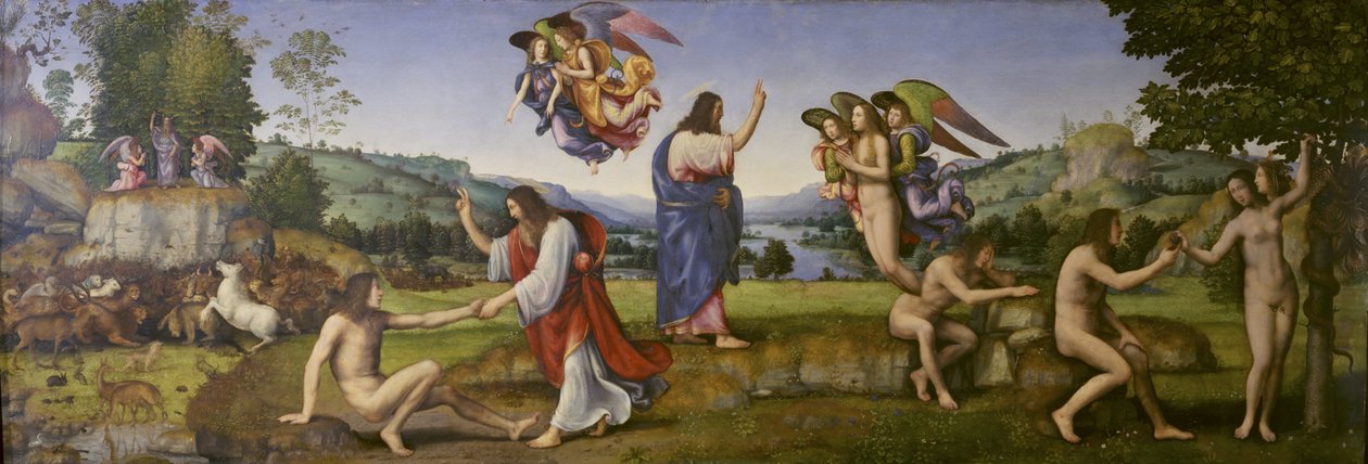 A criação, a tentação e a queda, 1513 de Mariotto Albertinelli