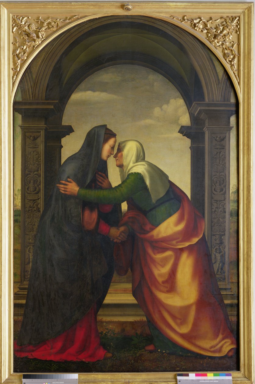 A Visitação de Santa Isabel à Virgem Maria, 1503 de Mariotto Albertinelli