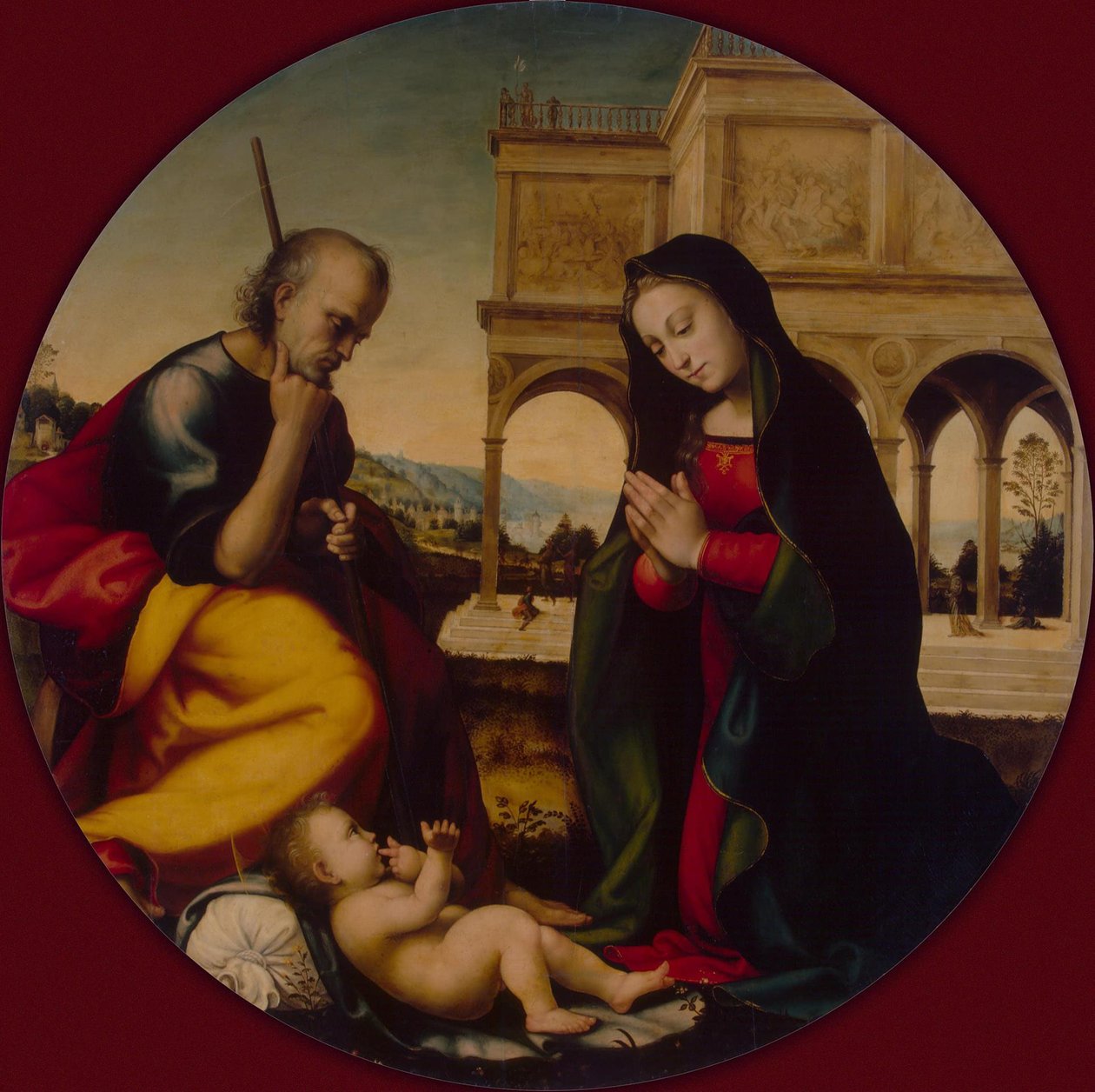 A Adoração do Menino Jesus, c. 1500 de Mariotto Albertinelli
