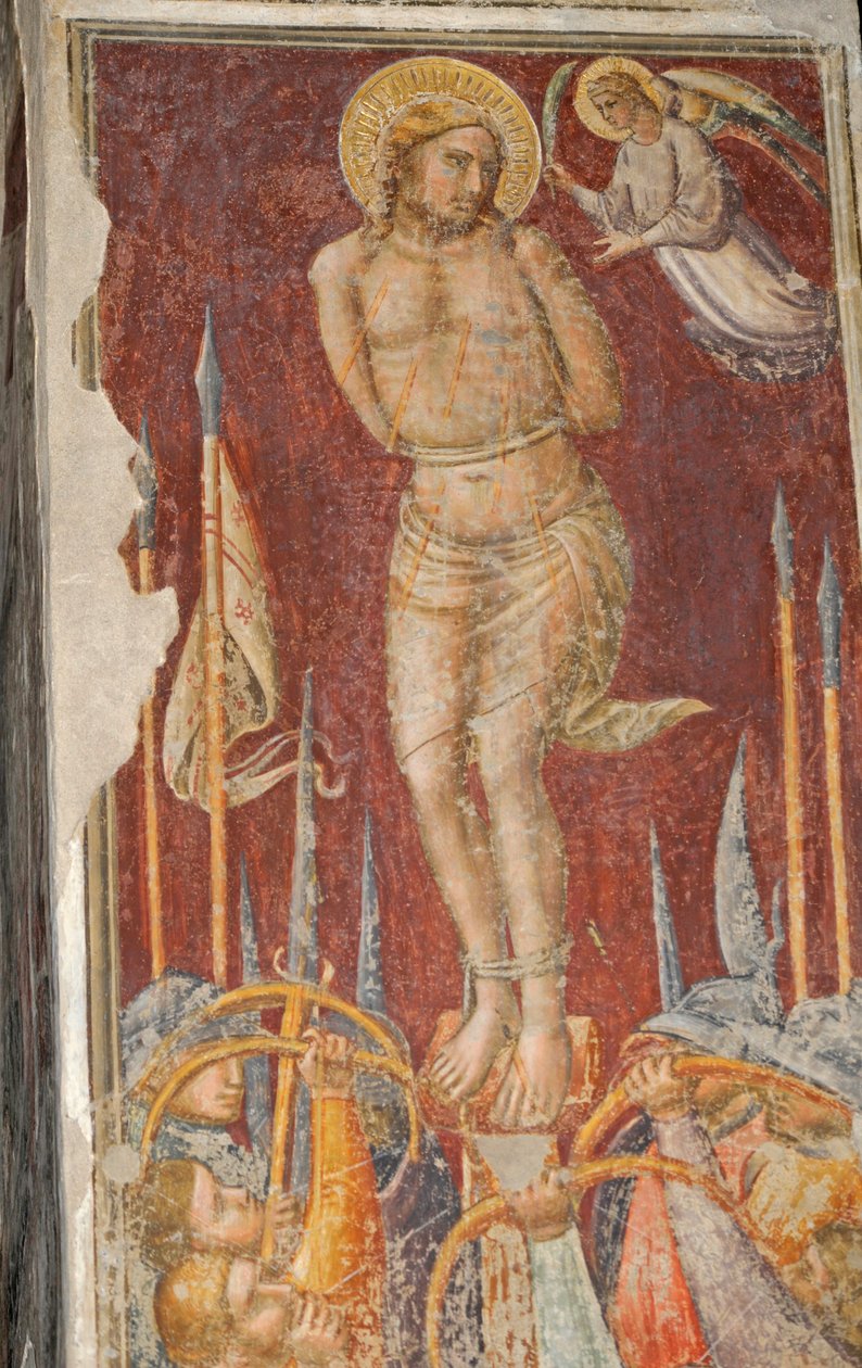 São Sebastião, fresco de Mariotto di Nardo, Igreja de Santa Maria Maggiore, Florença (Lista do Património Mundial da UNESCO) de Mariotto di Nardo