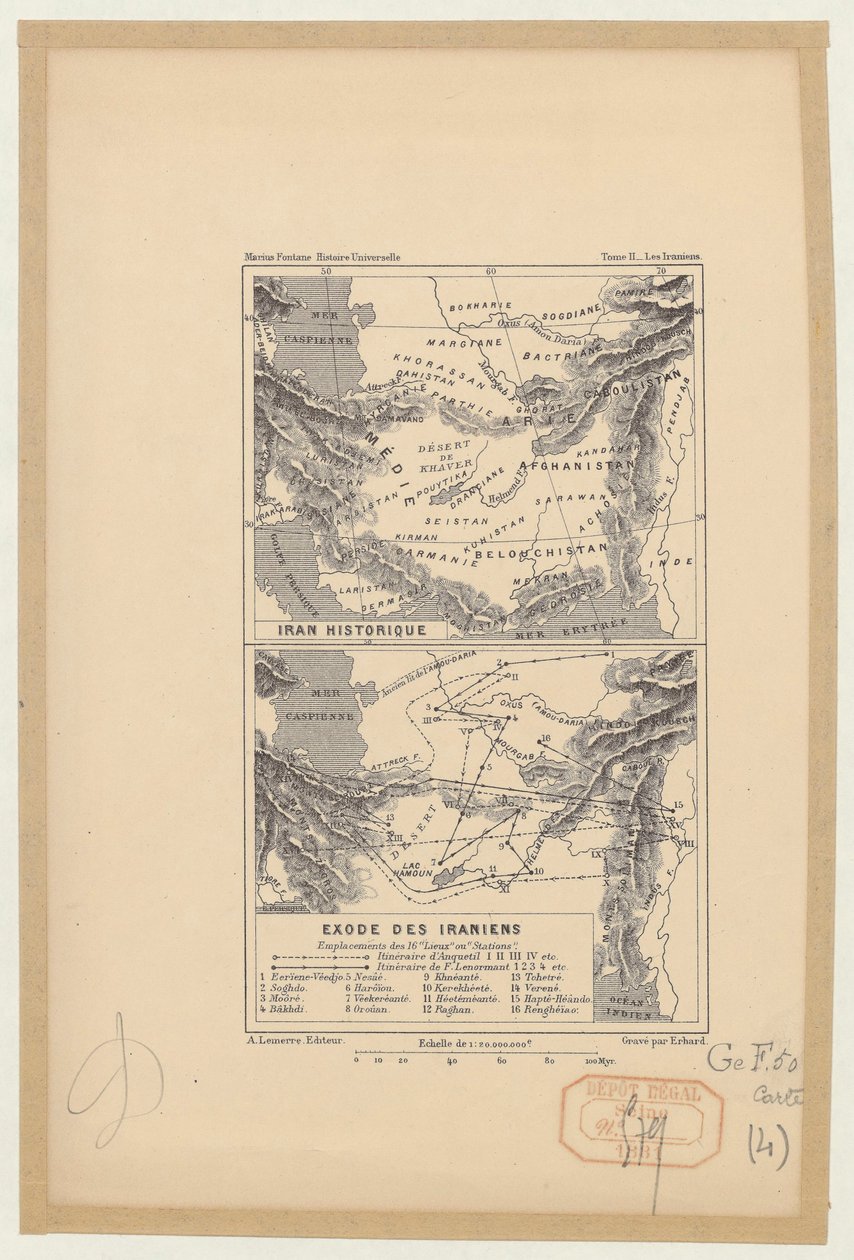 Irã histórico; Êxodo dos iranianos de Marius Fontane