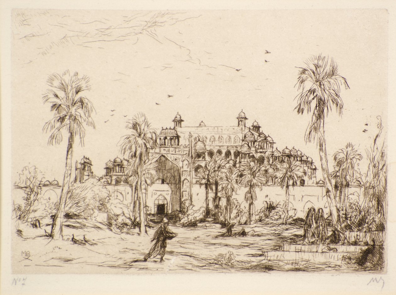 Sem título [Palácio no Norte de África] (gravura) de Marius Alexander Jacques Bauer