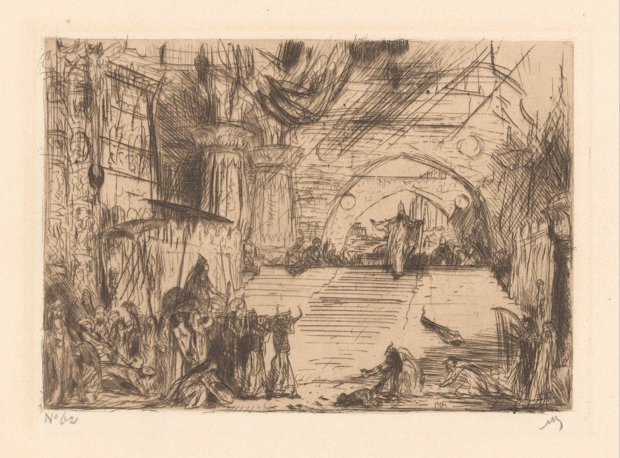 Visita da Rainha de Seba de Marius Bauer (signed by artist)
