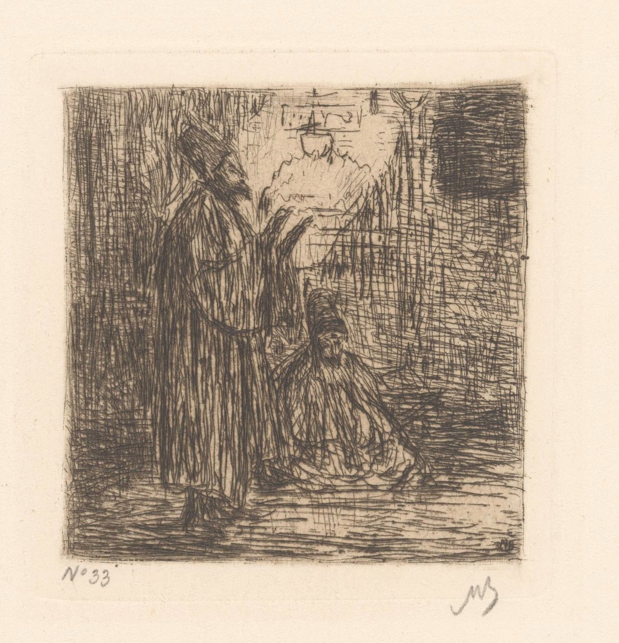 Dervixes orantes de Marius Bauer (signed by artist)
