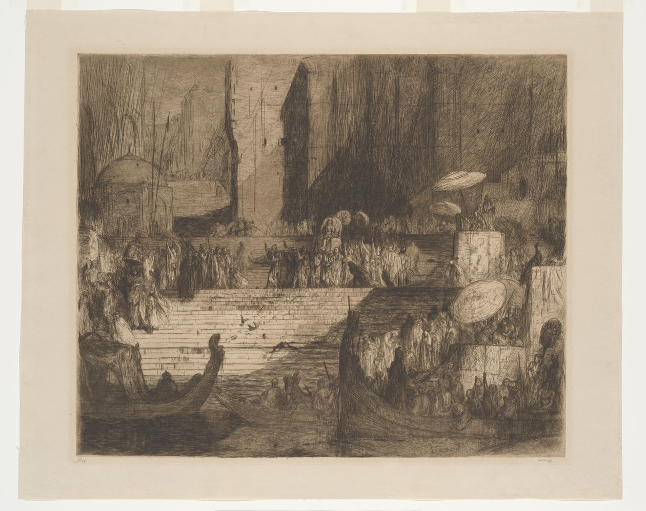 Um funeral no Ganges de Marius Bauer (signed by artist)