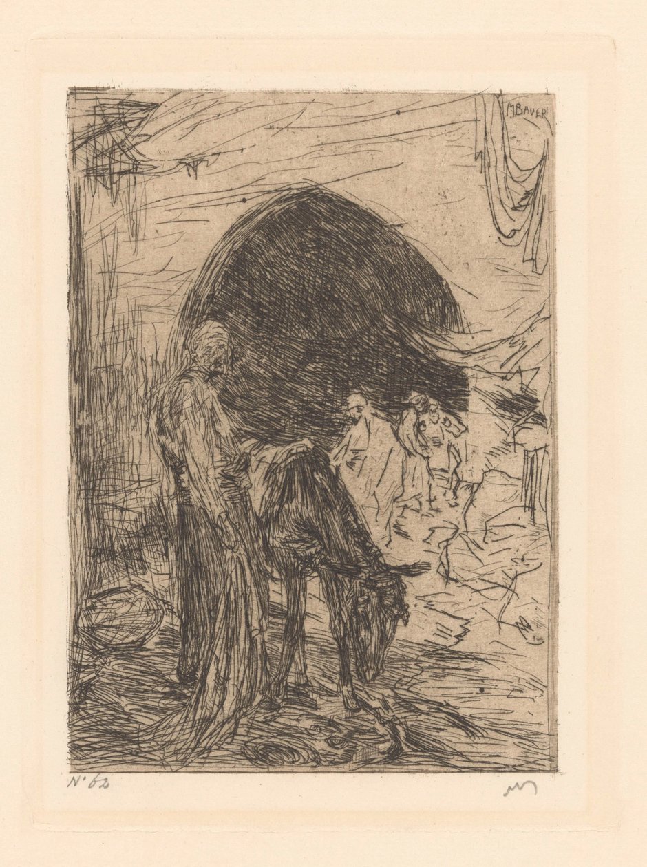 Motorista de burro em Constantinopla de Marius Bauer (signed by artist)