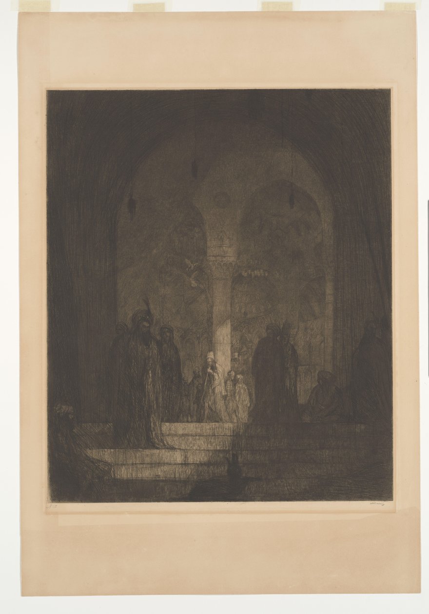 Pórtico de uma mesquita de Marius Bauer (signed by artist)