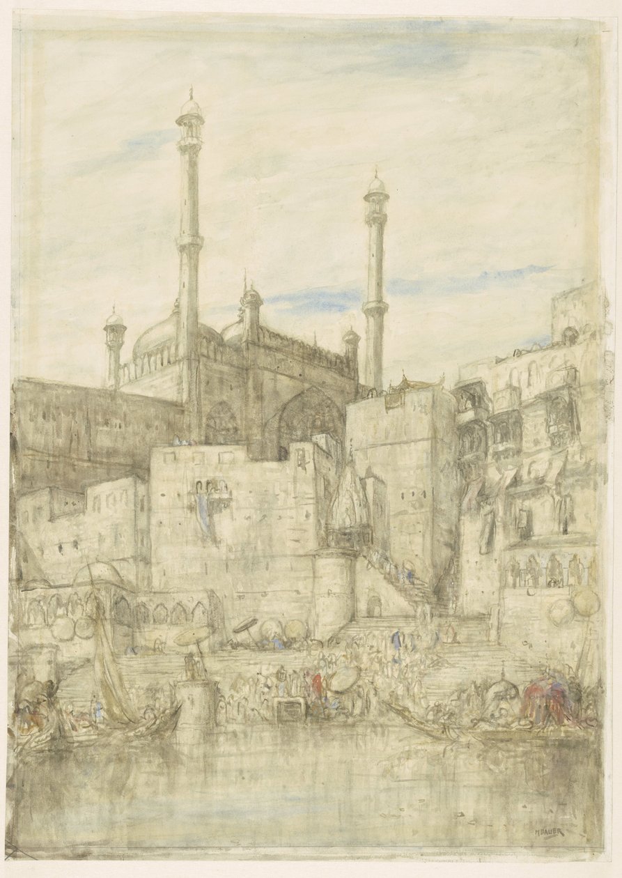 Às margens do Ganges, em Benares de Marius Bauer