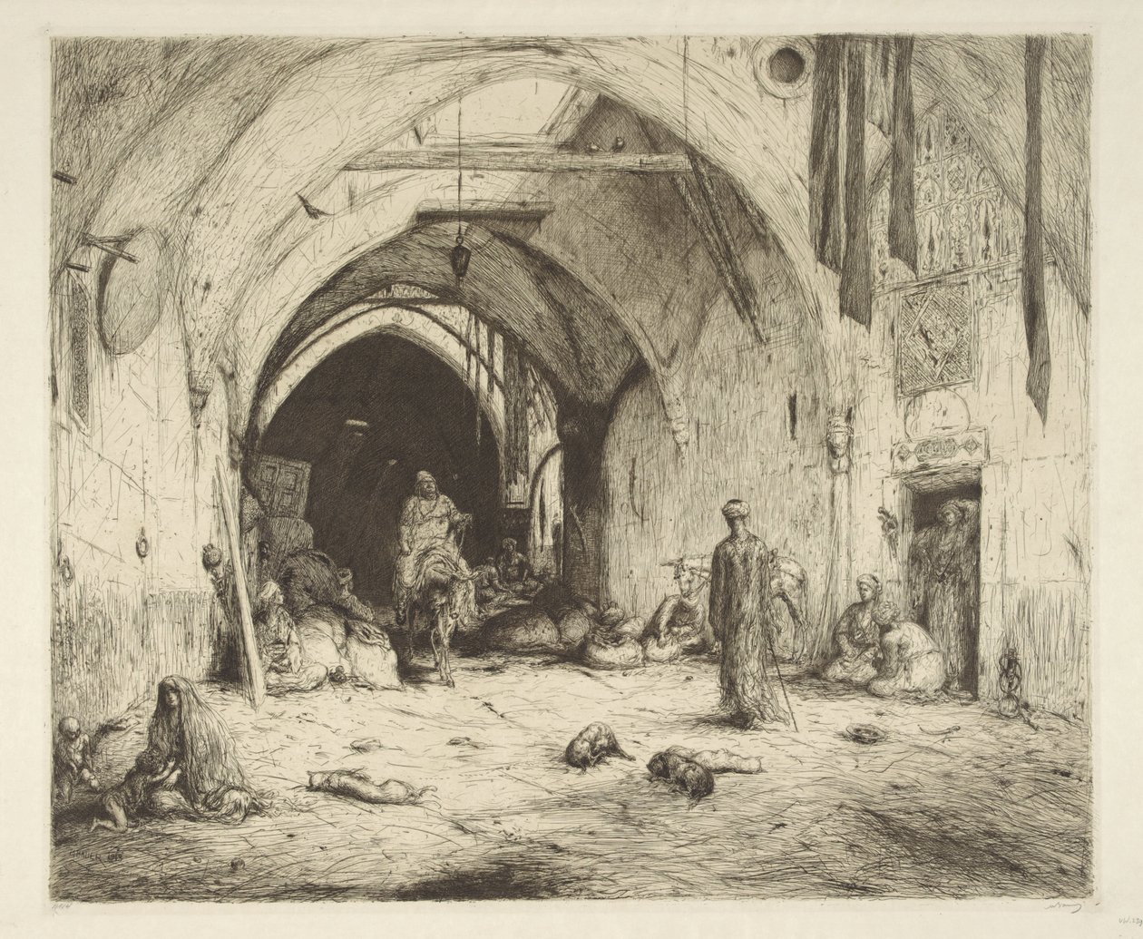 Bazar em Damasco de Marius Bauer