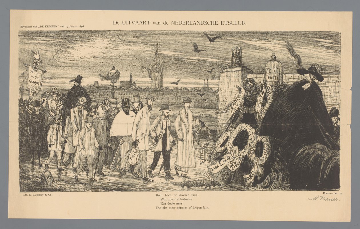 The Funeral of the Dutch Etching Club (título no objeto) de Marius Bauer