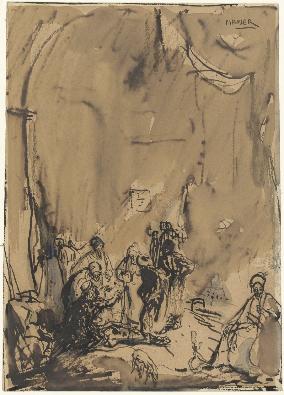 Grupo de orientais em conversa ocupada de Marius Bauer