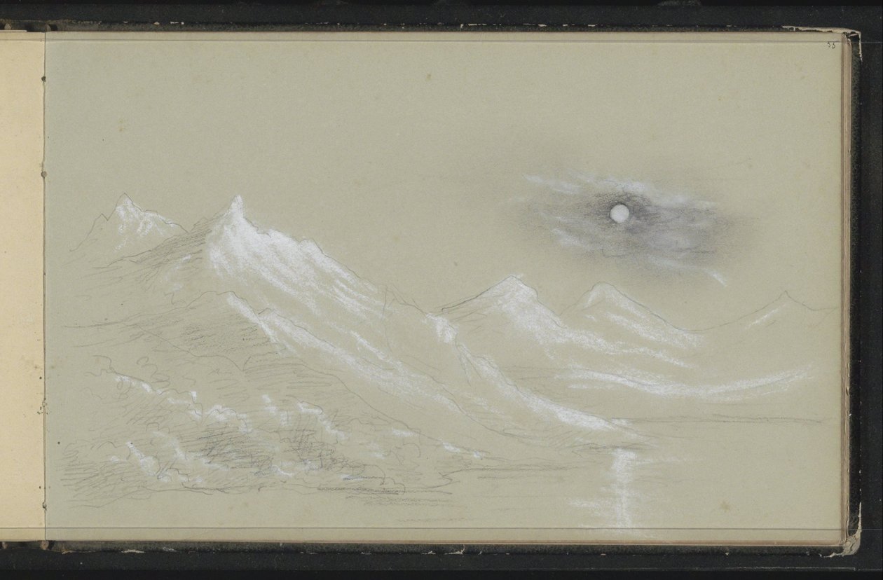 Paisagem com picos nevados de Marius Bauer