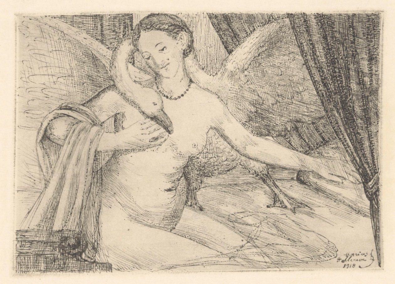Leda e o cisne de Marius Holleman