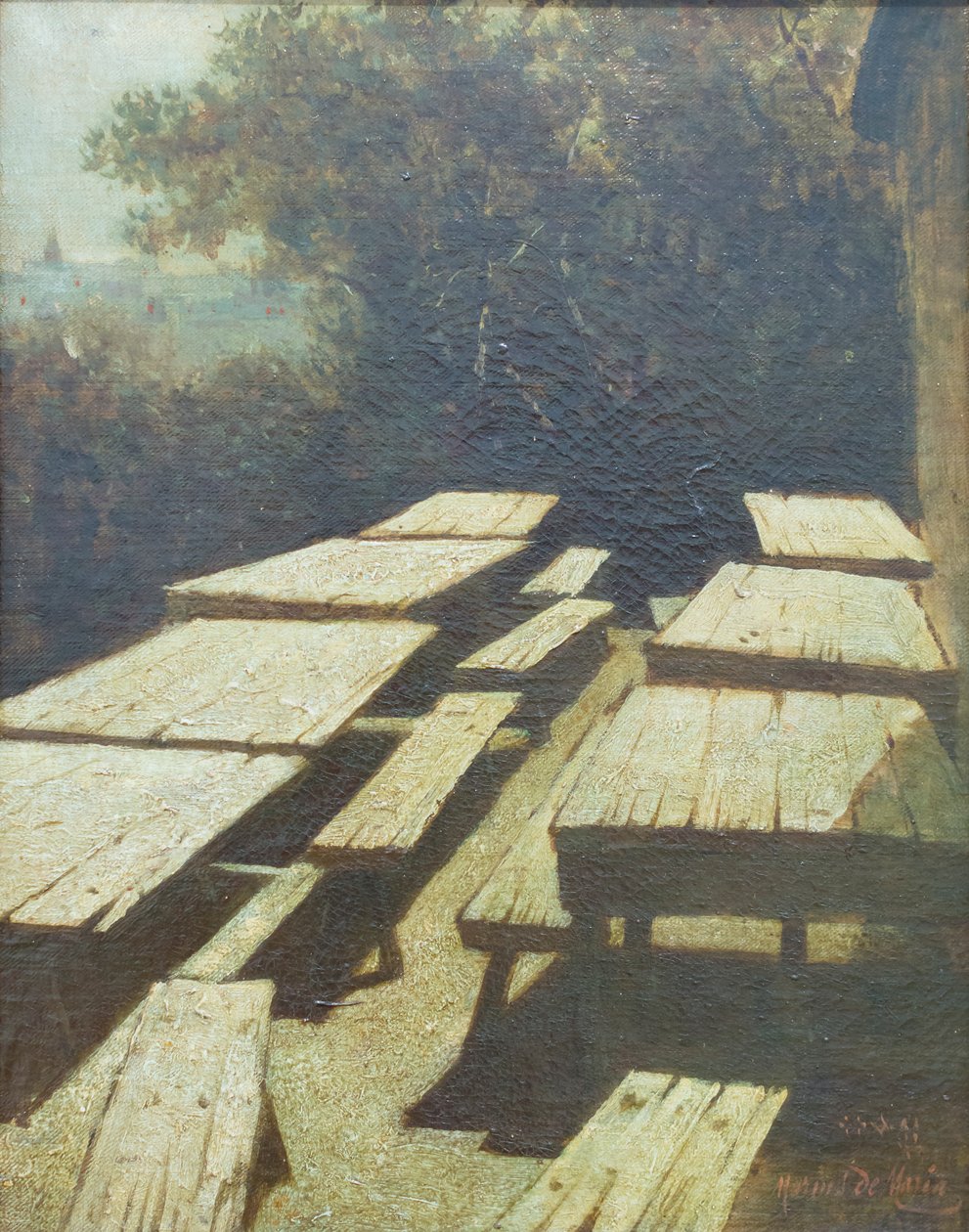 Lua sobre uma mesa de taberna de Marius Pictor (1852 1924)