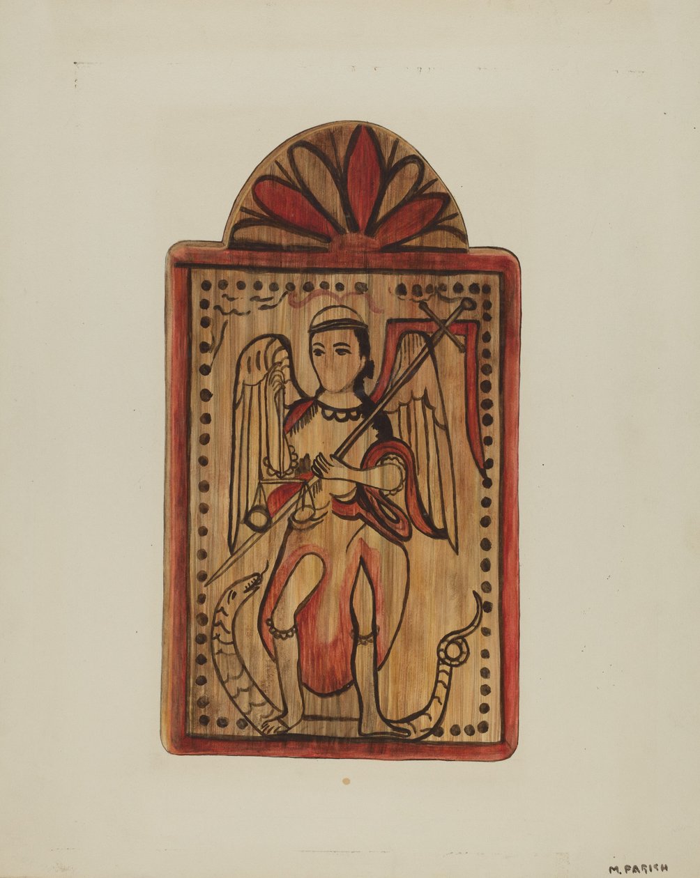 Santo São Miguel, c. 1939. de Marjery Parish
