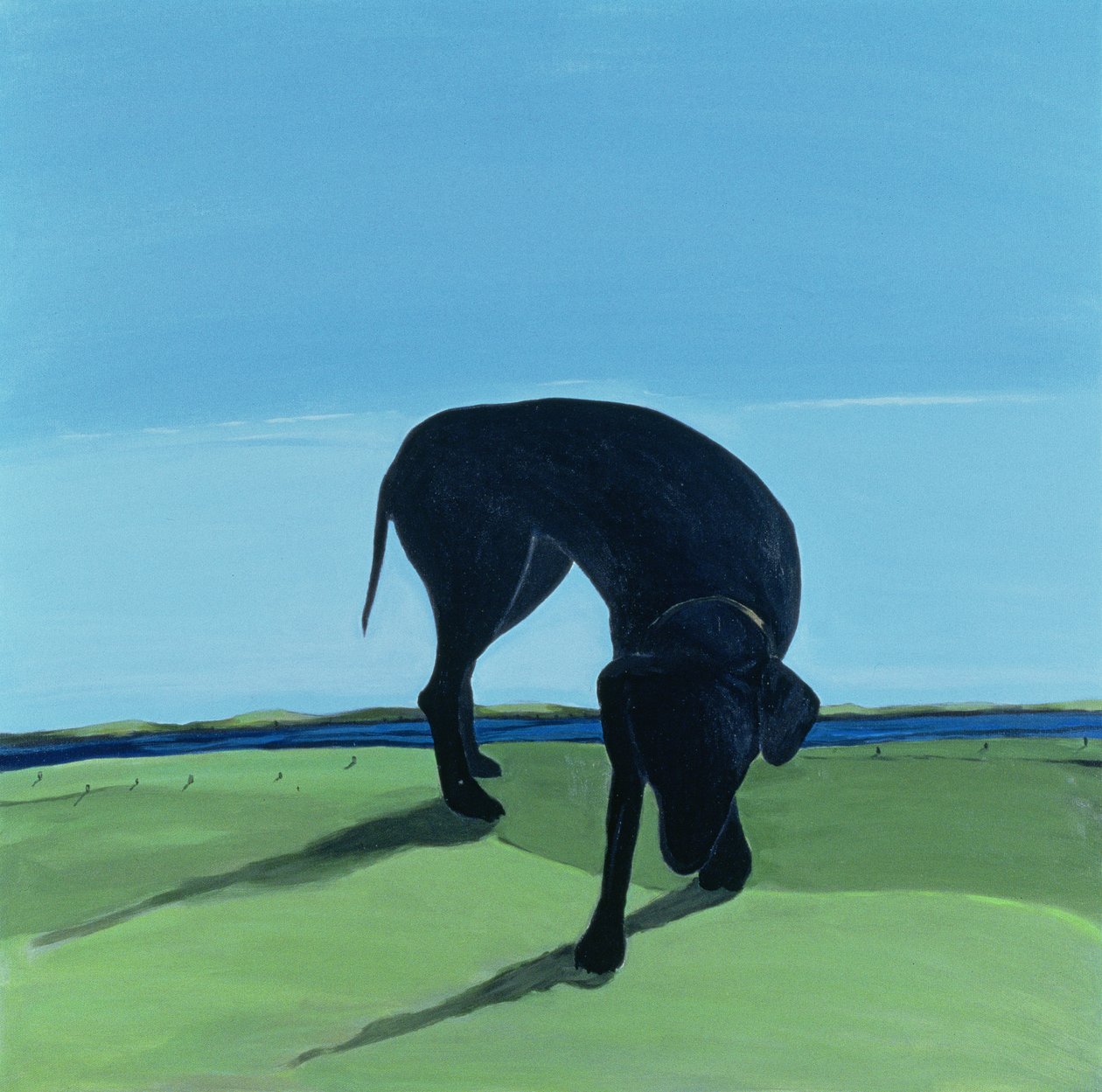 Joes Black Dog, 1996 (acrílico sobre tela) de Marjorie Weiss