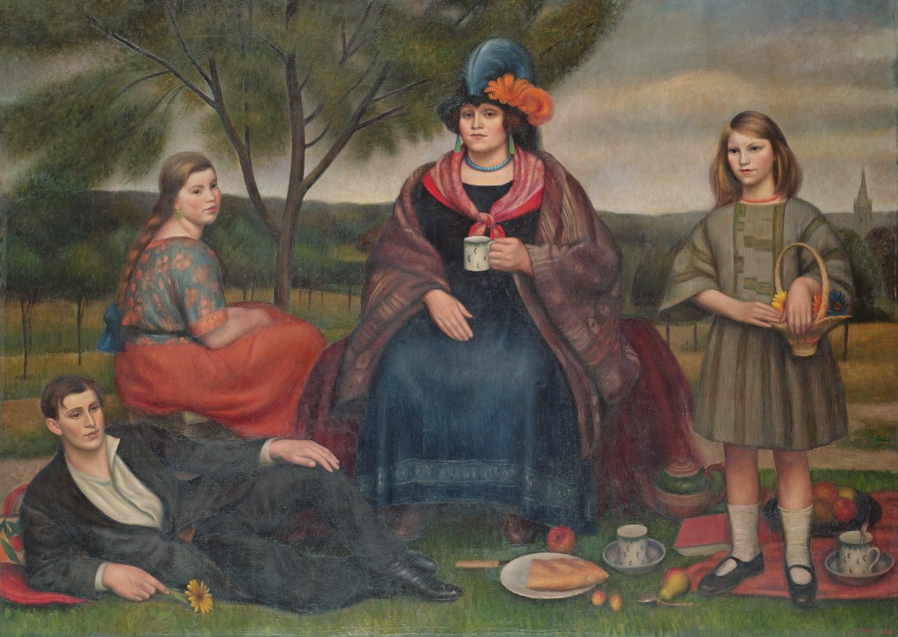 Família Coster em Hampstead Heath, 1924 de Mark Gertler