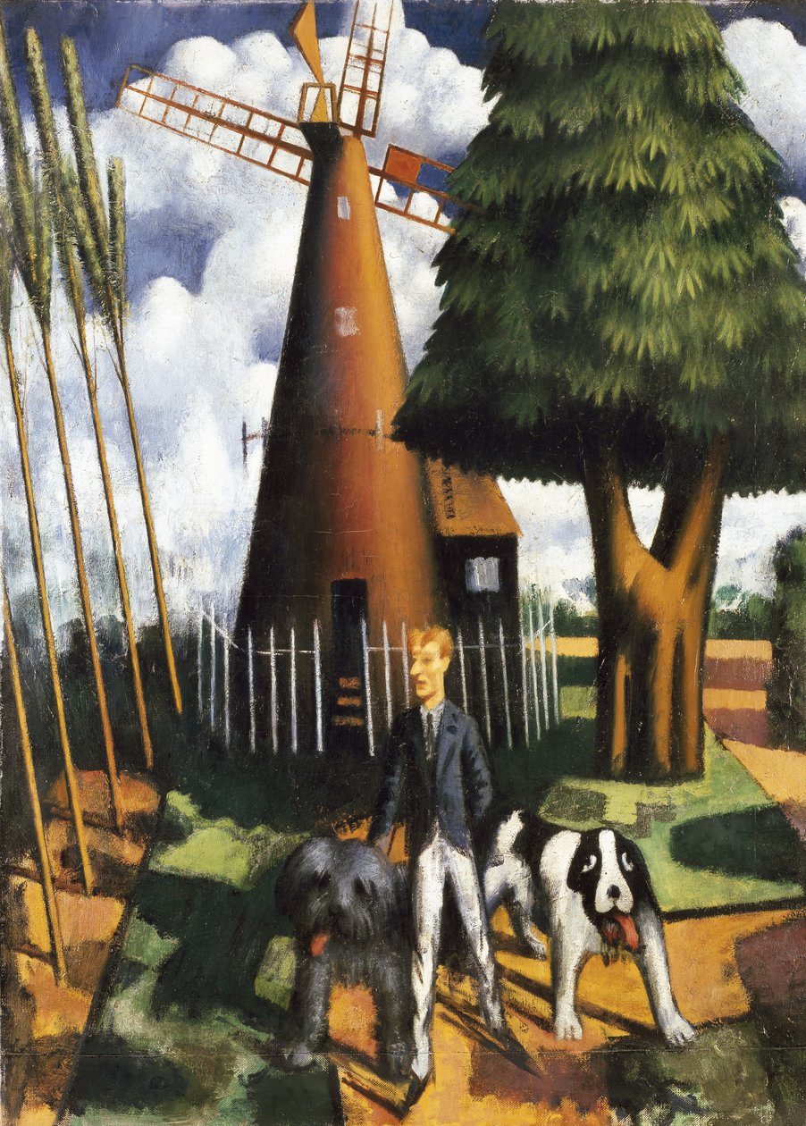 Gilbert Cannan e seu moinho, 1916 de Mark Gertler
