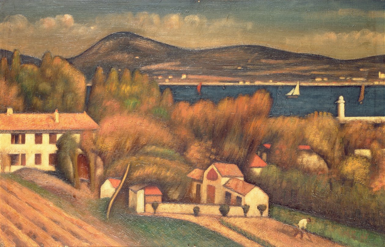 St Tropez, 1925 de Mark Gertler