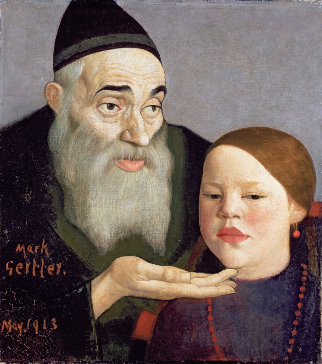 O rabino e seu neto, 1913 de Mark Gertler