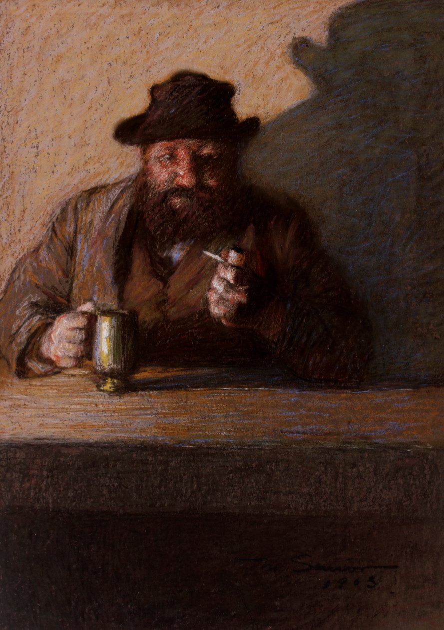 No bar, 1903 (pastel sobre papel) de Mark Senior