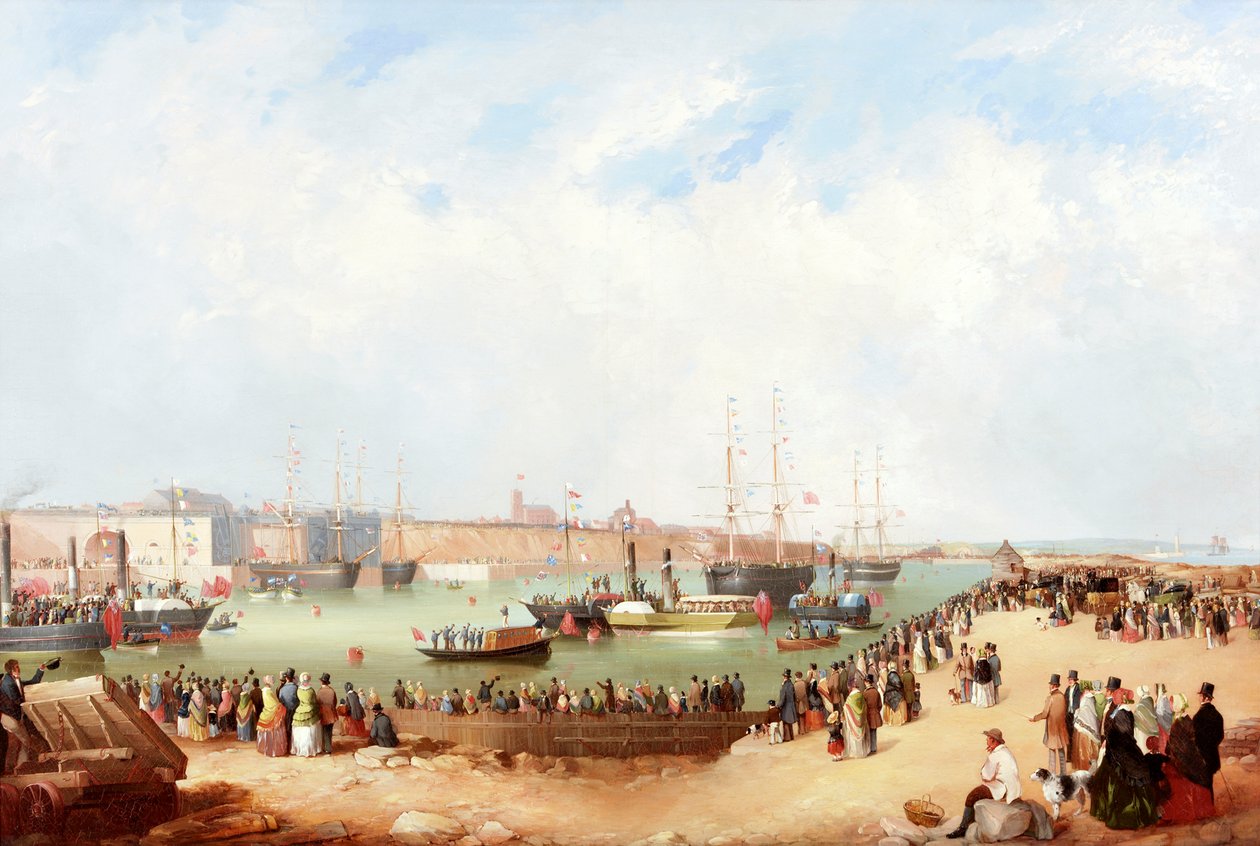 Inauguração das Docas Sul de Sunderland, 1850 de Mark Thompson