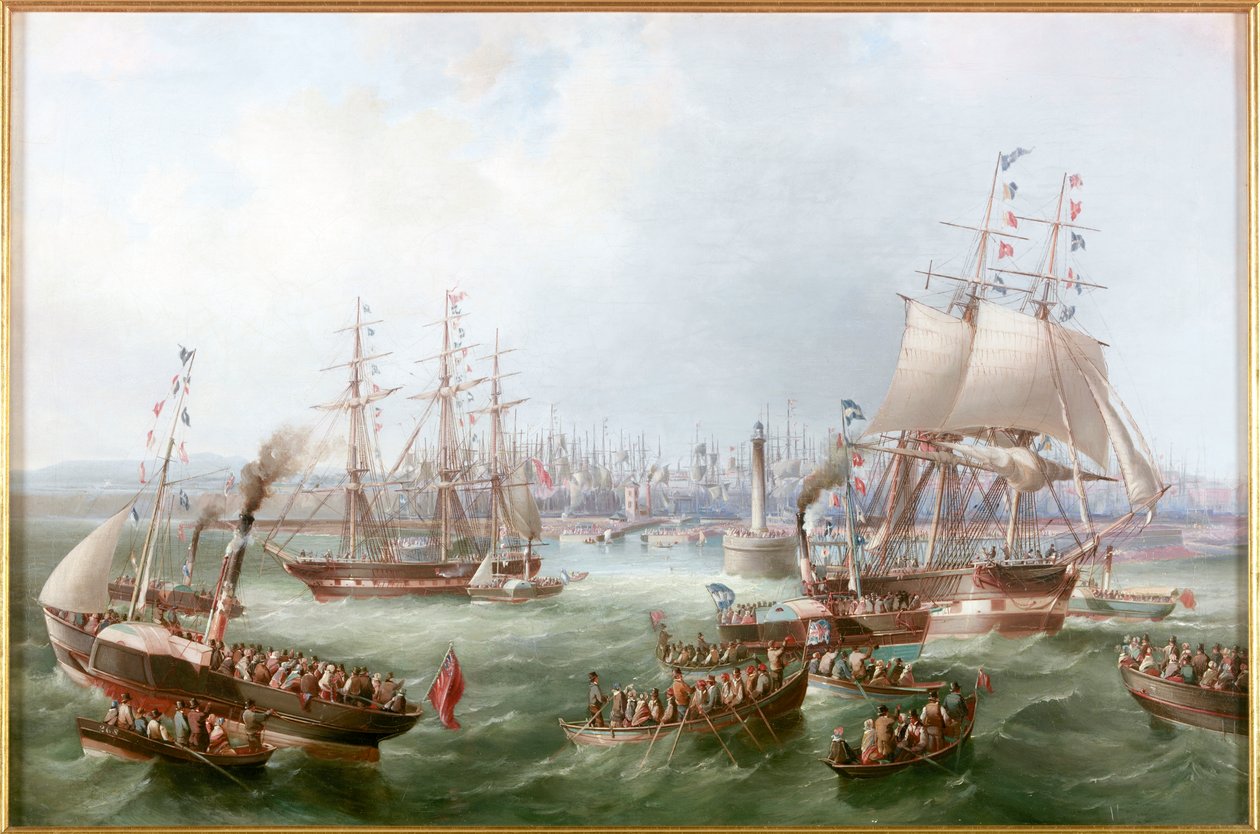Inauguração do South Outlet, Sunderland Docks, 1856 de Mark Thompson