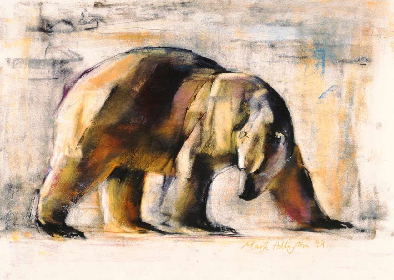 Ártico, 1999 (carvão e conte no papel) de Mark Adlington