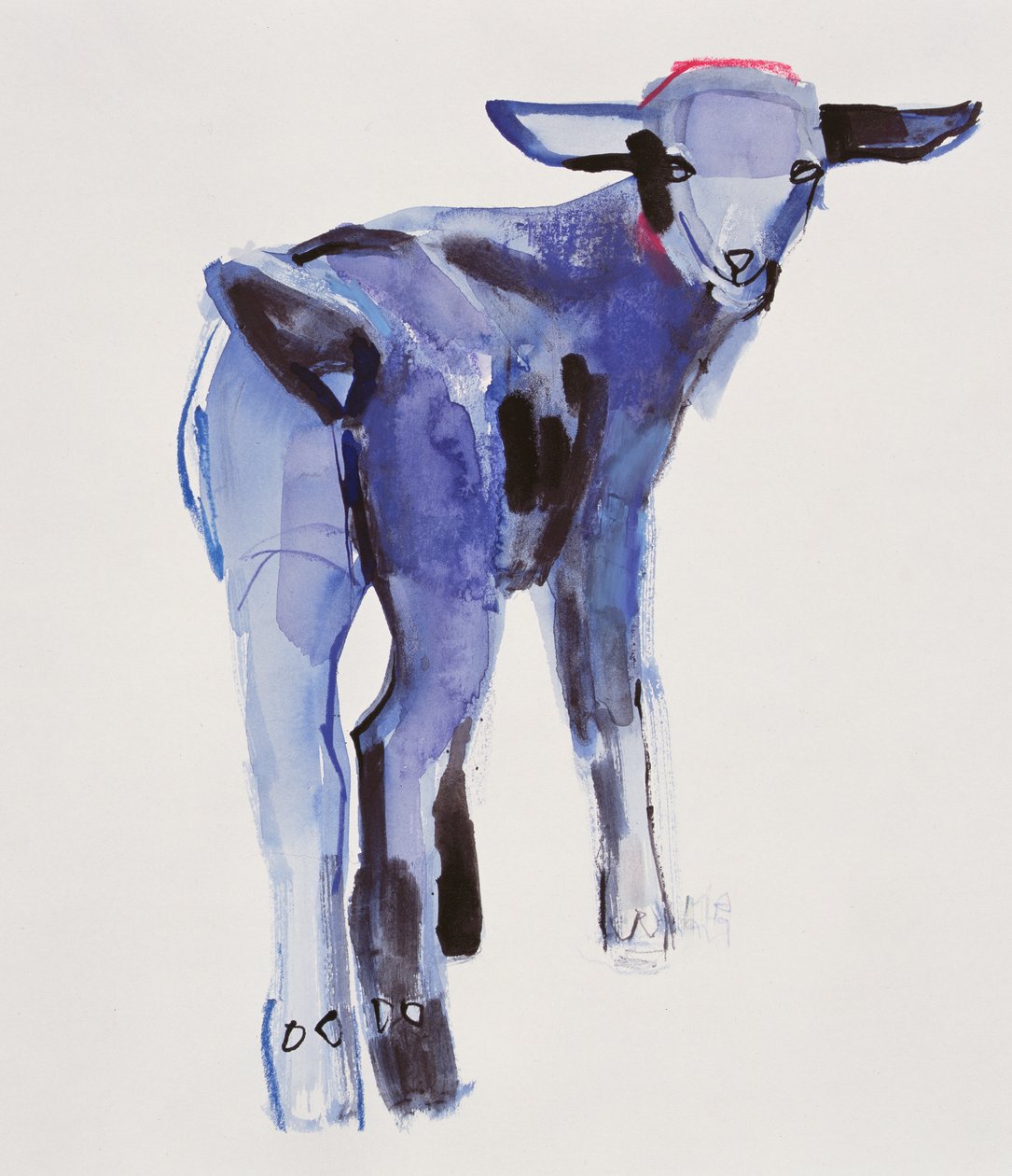 Garoto Azul, Cazalla de la Sierra, 1999 (mídia mista no papel) de Mark Adlington