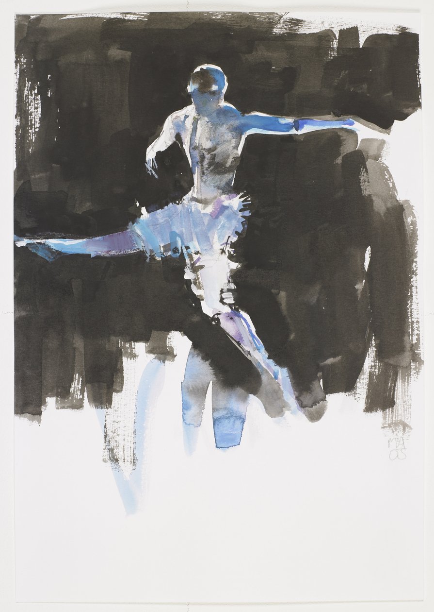 Dança (tinta e papel higiênico) de Mark Adlington