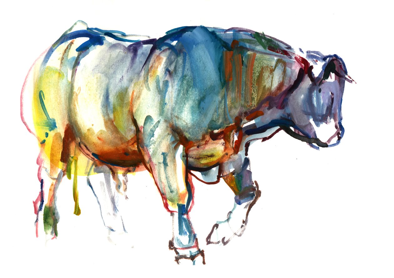 Gravitas, 2010, (aguarela e guache sobre papel) de Mark Adlington