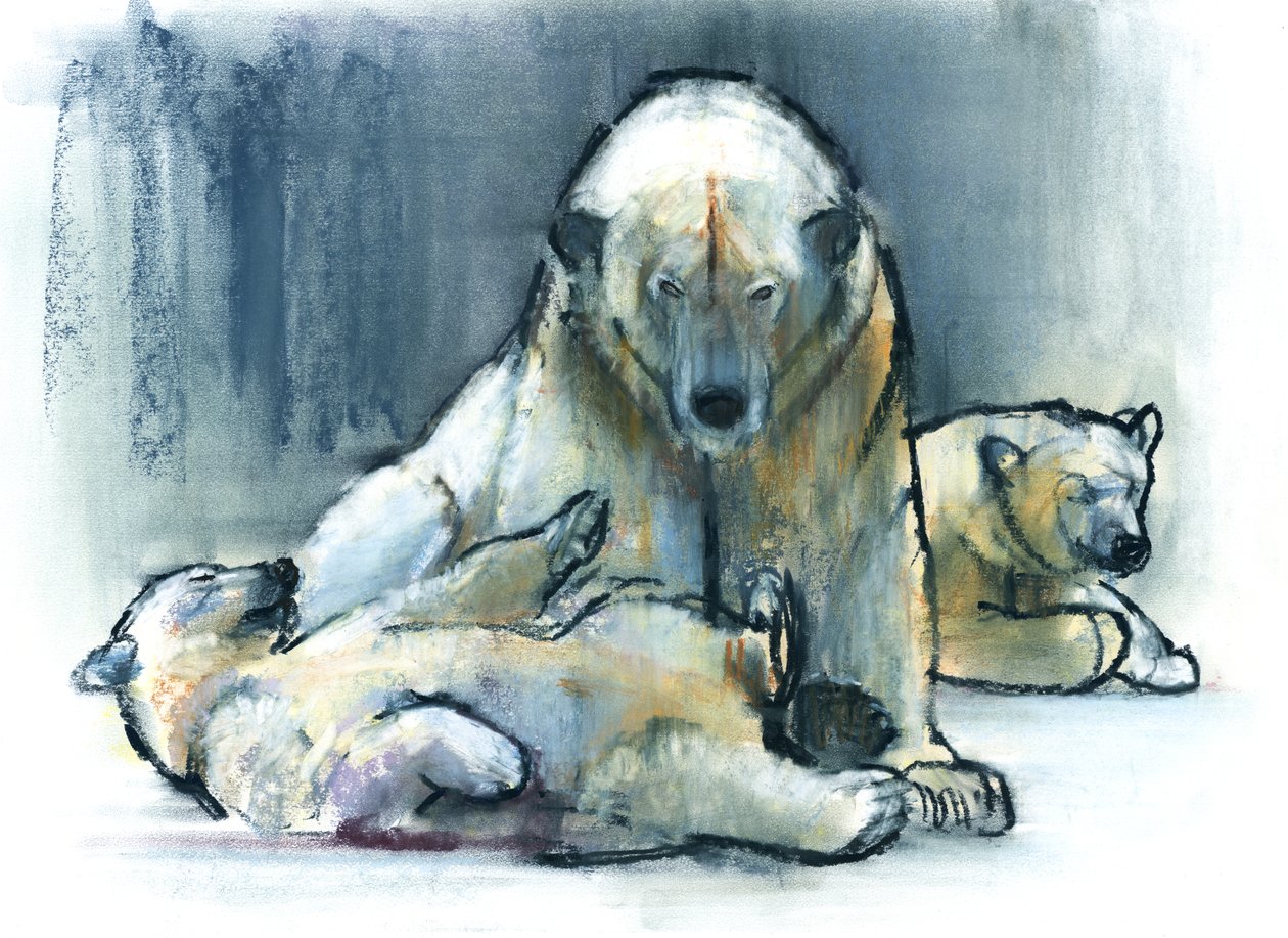 Guardião, 2016, (contém e pastel no papel) de Mark Adlington