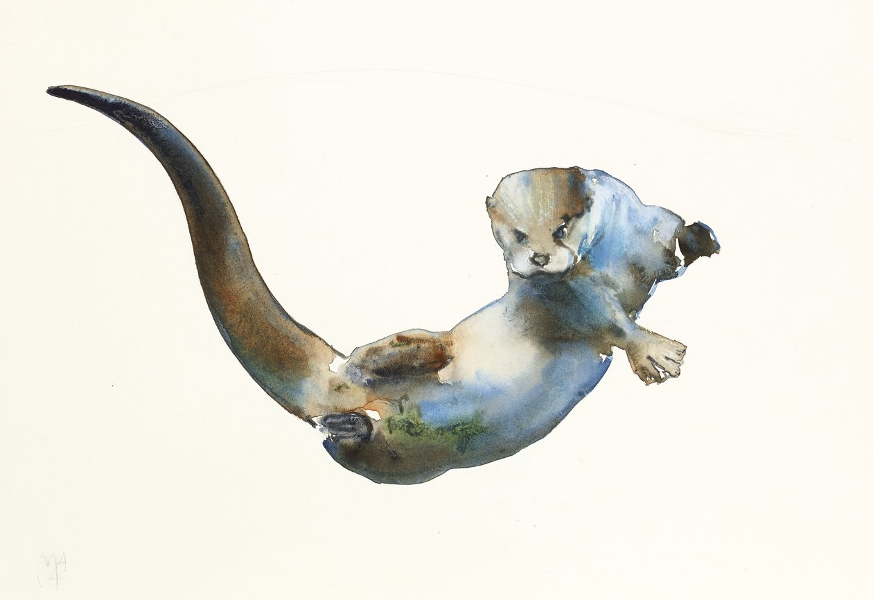 Caçador, 2014, (aguarela sobre papel) de Mark Adlington