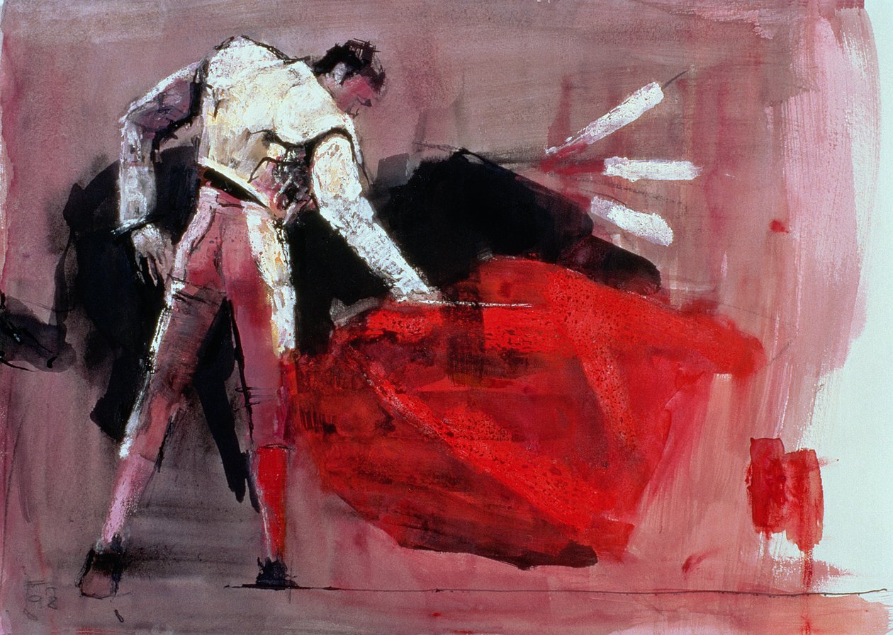 Matador, 1998 (mídia mista no papel) de Mark Adlington