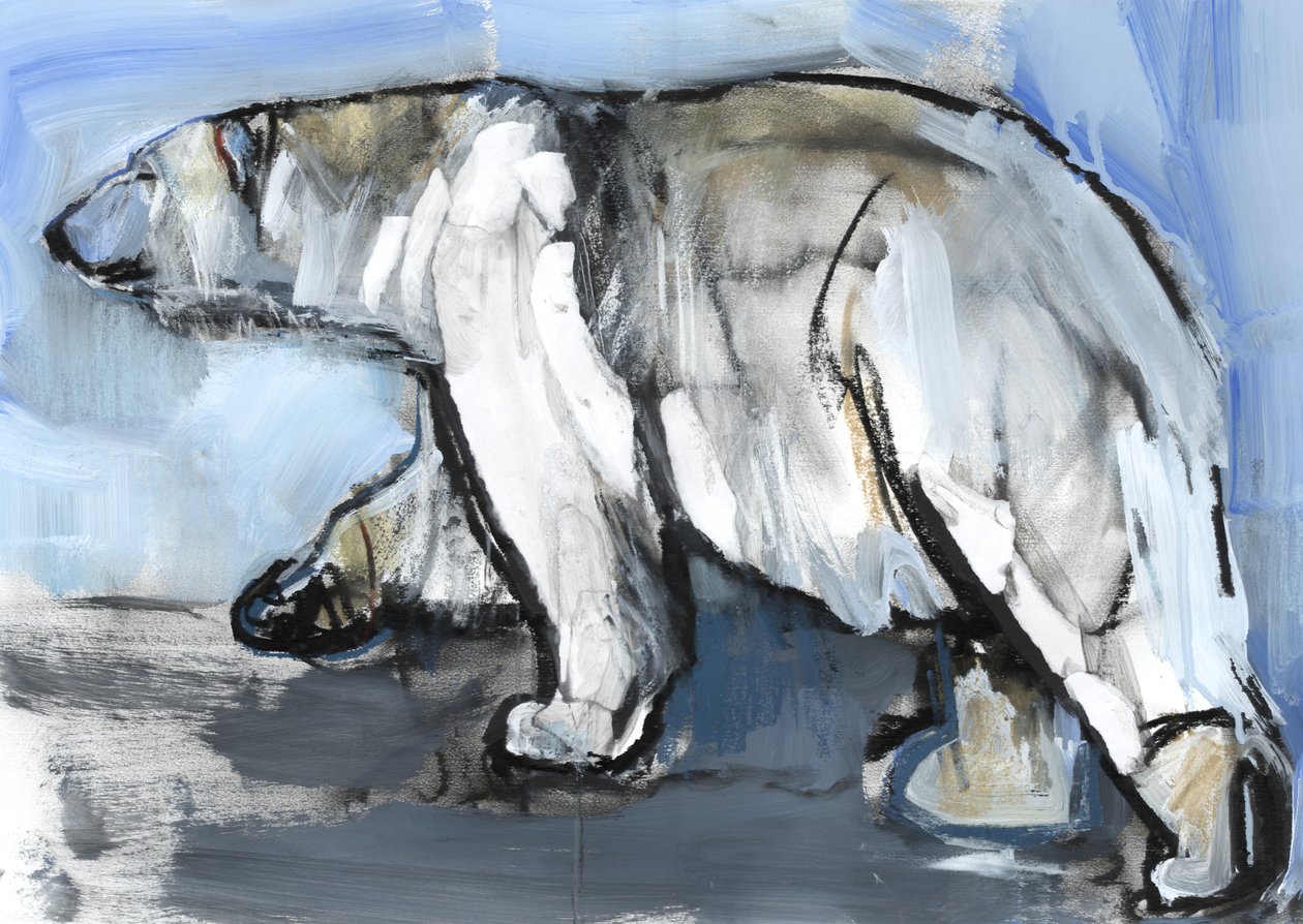 Polar, 2013, (mídia mista e colagem sobre papel) de Mark Adlington