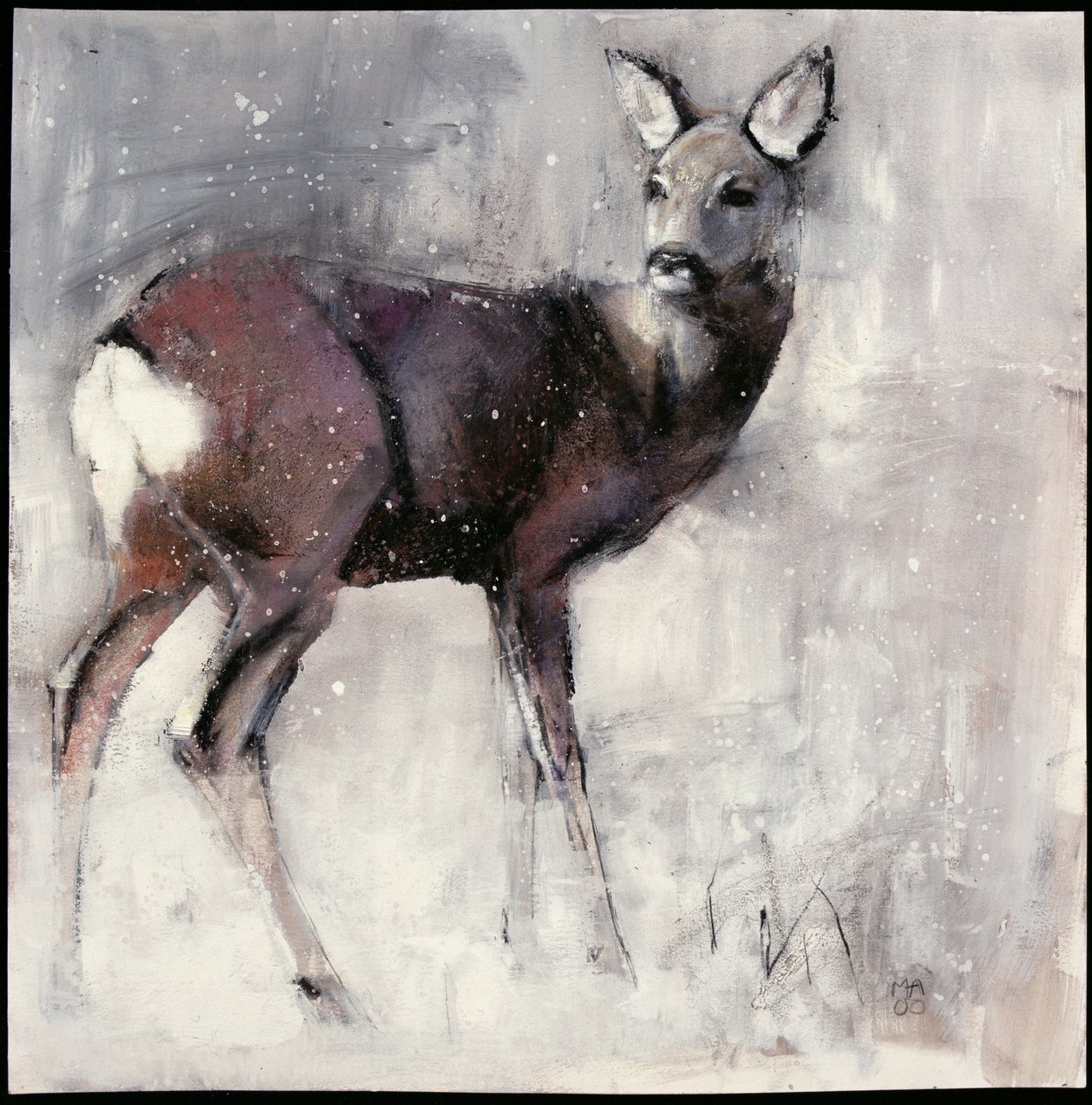 Roe Doe, 2000 (mídia mista no papel) de Mark Adlington