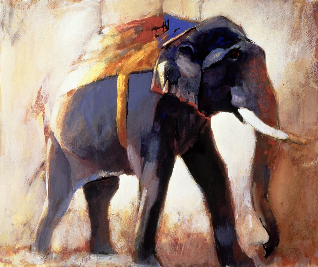 Shivaji, Khana, 1996 (mídia mista no papel) de Mark Adlington