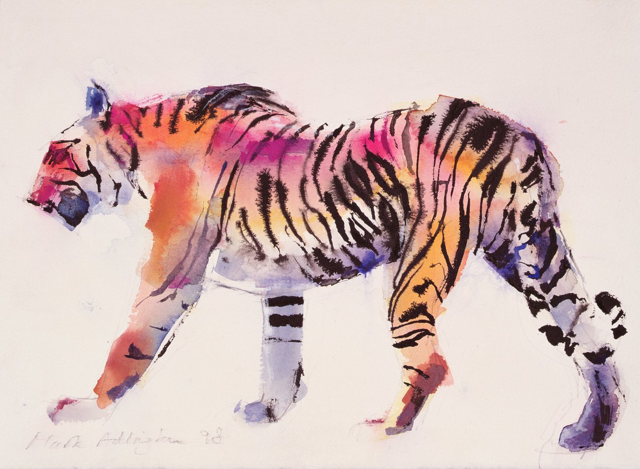 Stripey (tinta e wc no papel) de Mark Adlington