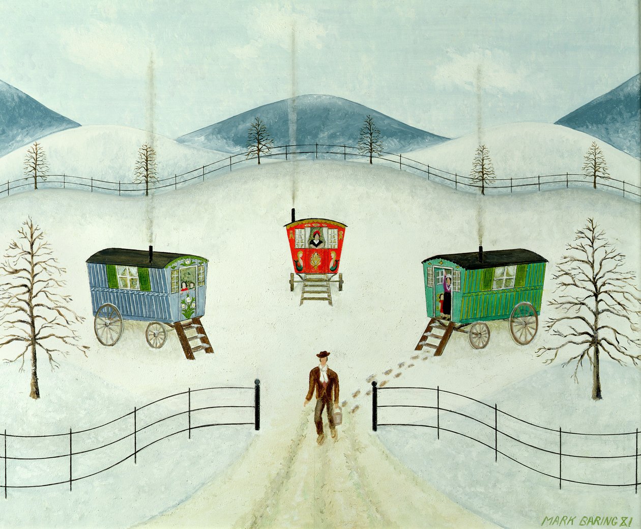 Caravanas ciganas na neve de Mark Baring