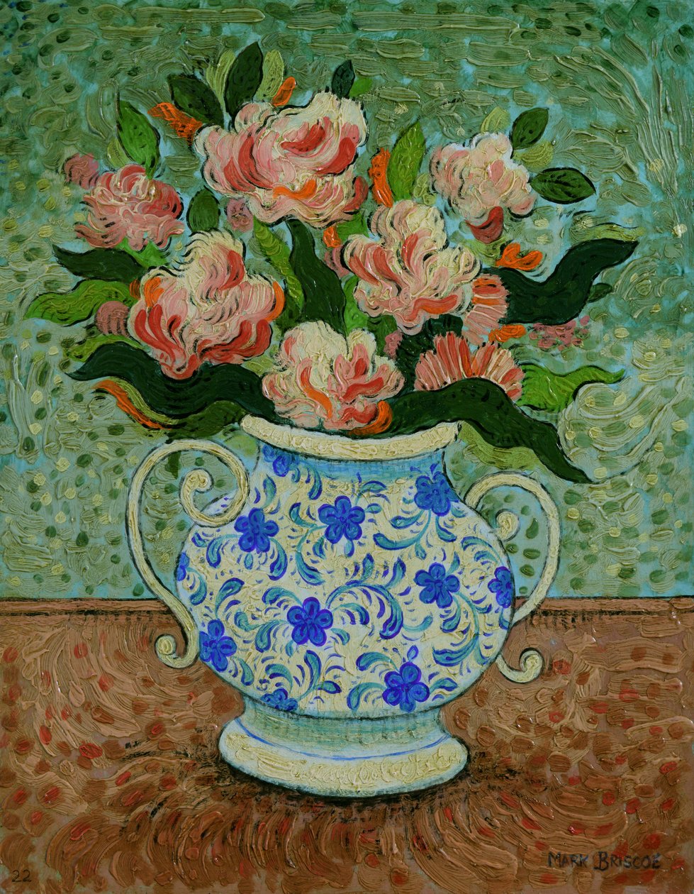 Aglomerado feliz, 2022 (óleo sobre painel) de Mark Briscoe