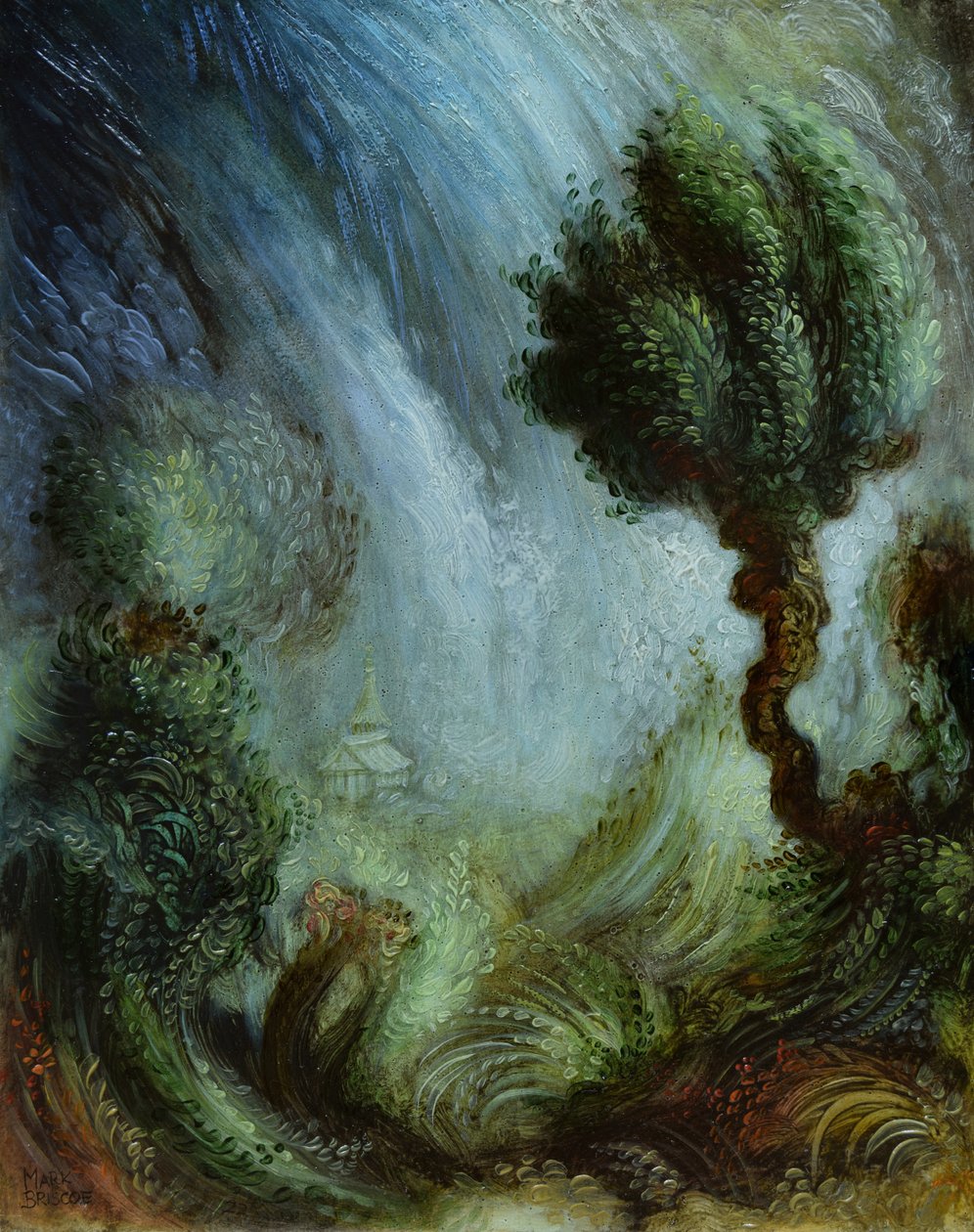 Tranquil Turmoil, 2022 (óleo sobre painel) de Mark Briscoe