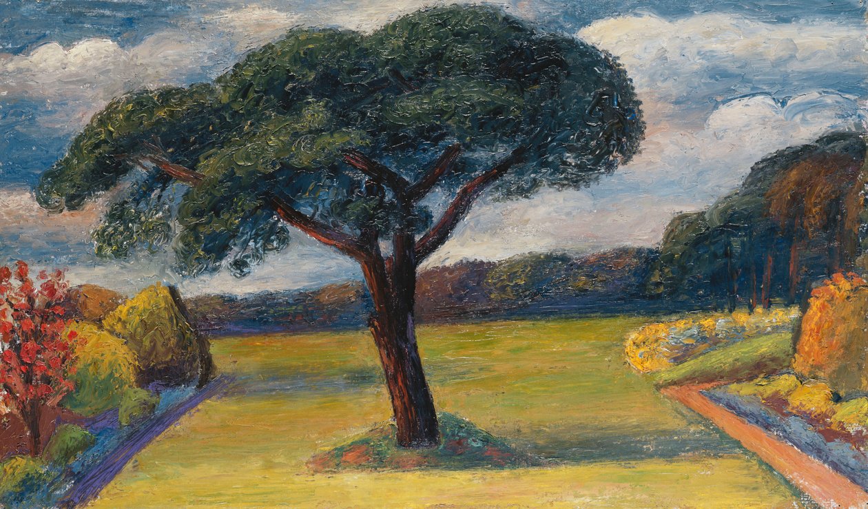 Hautbois, Norfolk, c.1936 (óleo sobre tela) de Mark Gertler