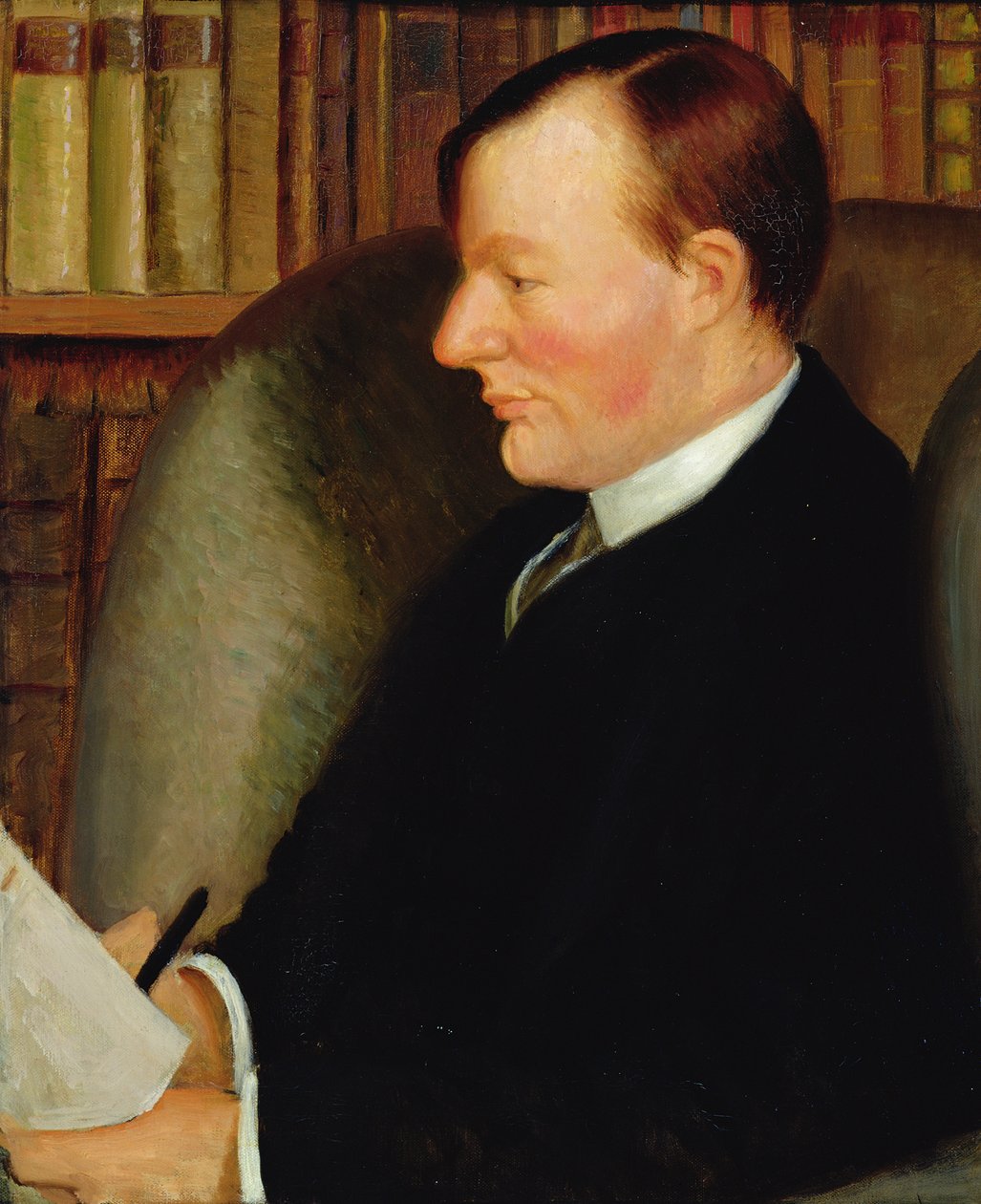 Retrato de Thomas Edmund Harvey (1875-1955) (óleo sobre tela) de Mark Gertler