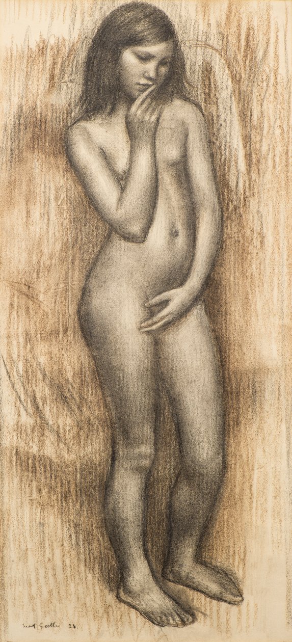 Estudo de uma jovem em pé de Mark Gertler